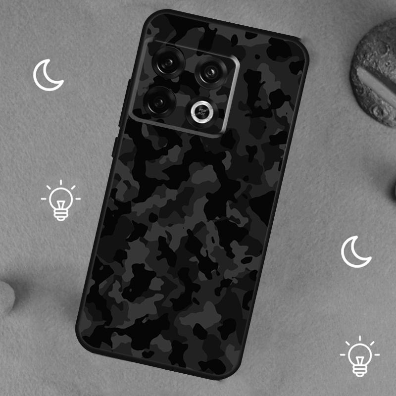 Night Dark Camo Military Camouflage For OnePlus 13T 13R 12R 10R 10T 8T 11 12 13 15 Case For OnePlus Nord 5 CE 2 3 4 Lite N20 N30