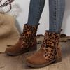 Botas hasta el tobillo con hebilla de cinturón para mujer, botas gruesas de ante sintético para otoño e invierno, botas vintage informales de tacón medio para mujer