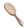 Hairbrush with Electroplated Handle and Metal Pins for Scalp Suitable for Both Dry and Wet Care, Anti-static, Hair.