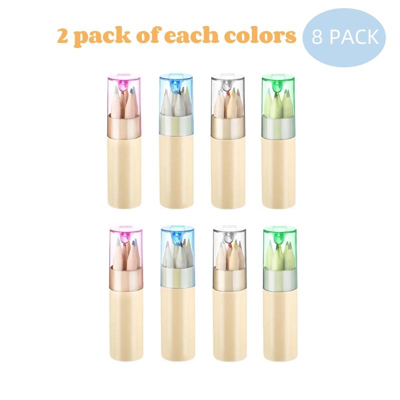

8-48Pack Mini Colored Pencils 3.5 Coloring Drawing Pencil with Sharpener for Kid Party Favors Halloween Writing Sketching Gifts