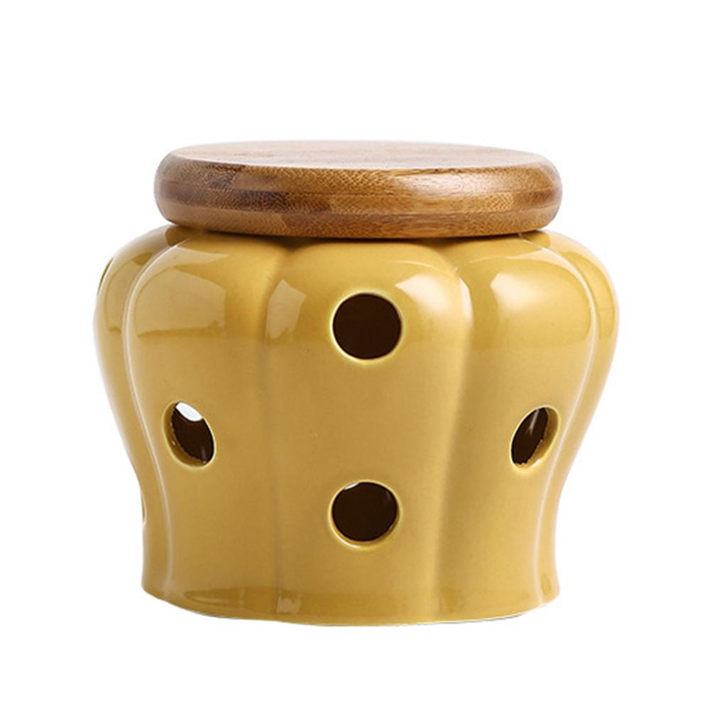 Stylish Storage Jar Handcrafted Hollow Container for Jewelry Garlic Ginger Container Candy Storage Box Jar with Lid