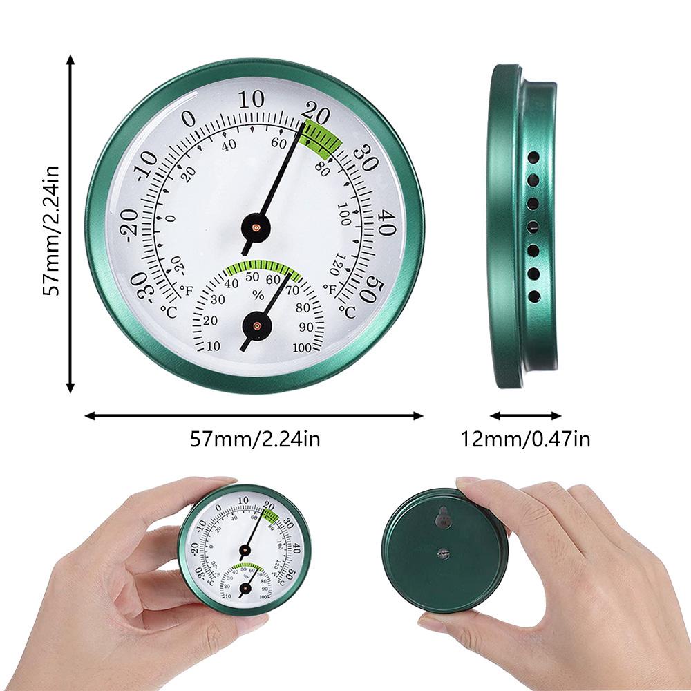 2-in-1-Thermometer-Hygrometer aus Edelstahl, wandmontiertes automatisches Messthermometer für das Temperatur- und Feuchtigkeitsmessgerät im Home Office