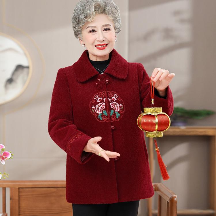 

Одежда для женщин среднего и пожилого возраста для пожилых, женская одежда для пожилых женщин на осень, пальто для бабушки, новые толстые пальто на начало осени. XL