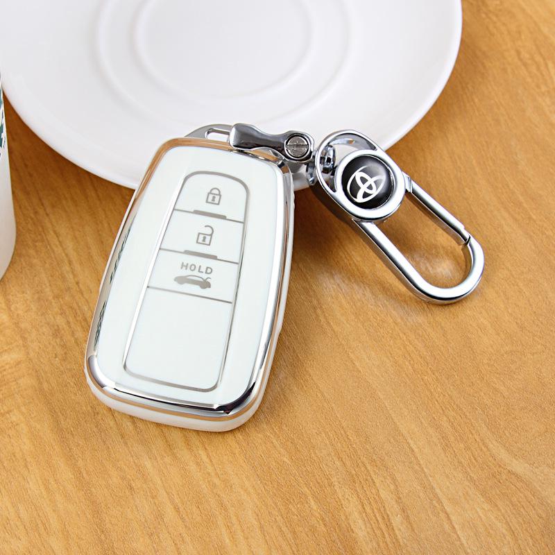 Toyota Key Cover and Keychain: Compatible with Camry, Corolla, Avalon, Levin, RAV4, Highlander, and C-HR.