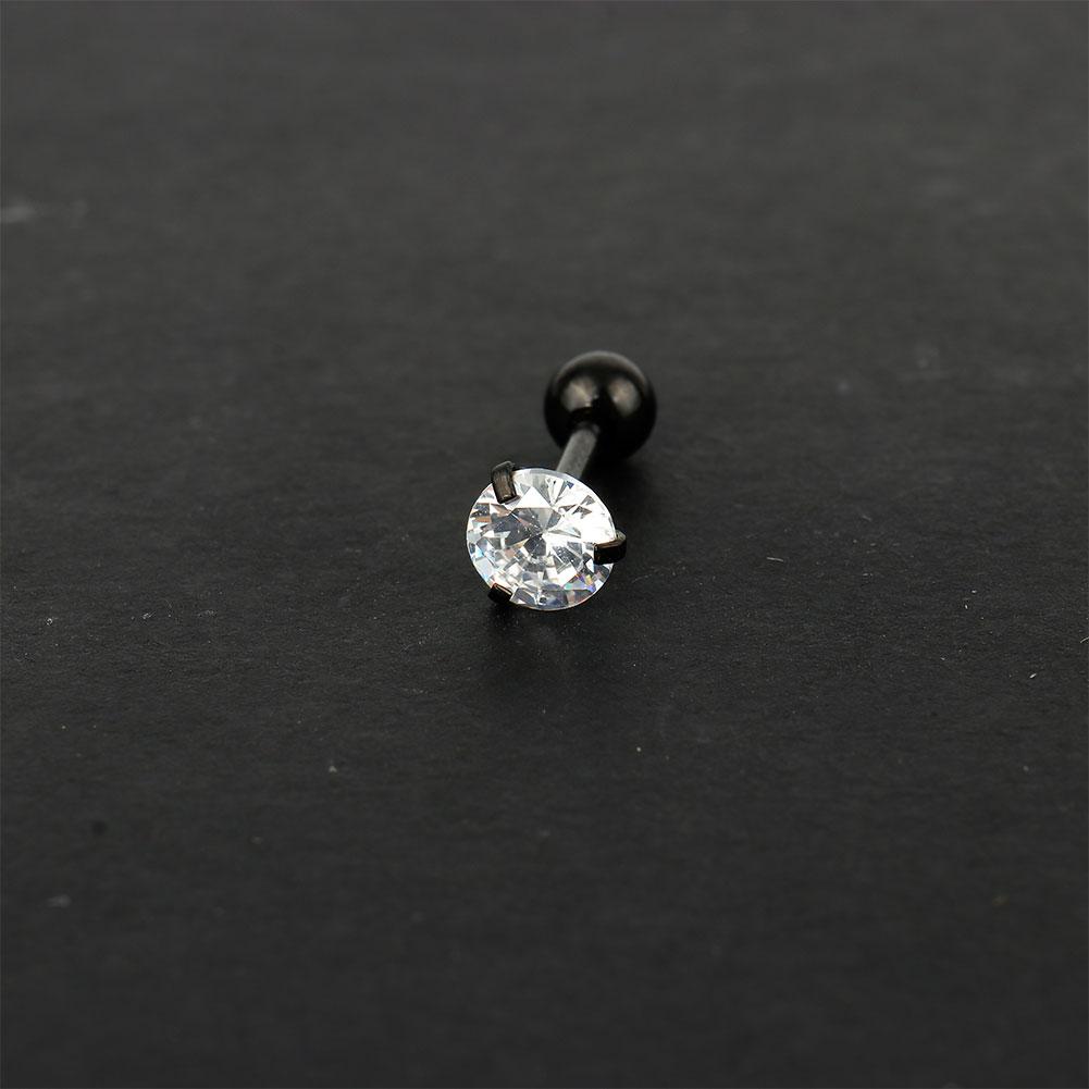 9 Farben Mode CZ 3 Prong Tragus Knorpel Edelstahl Ohrstecker Kristall Zirkon Ohrringe Piercing Schmuck
