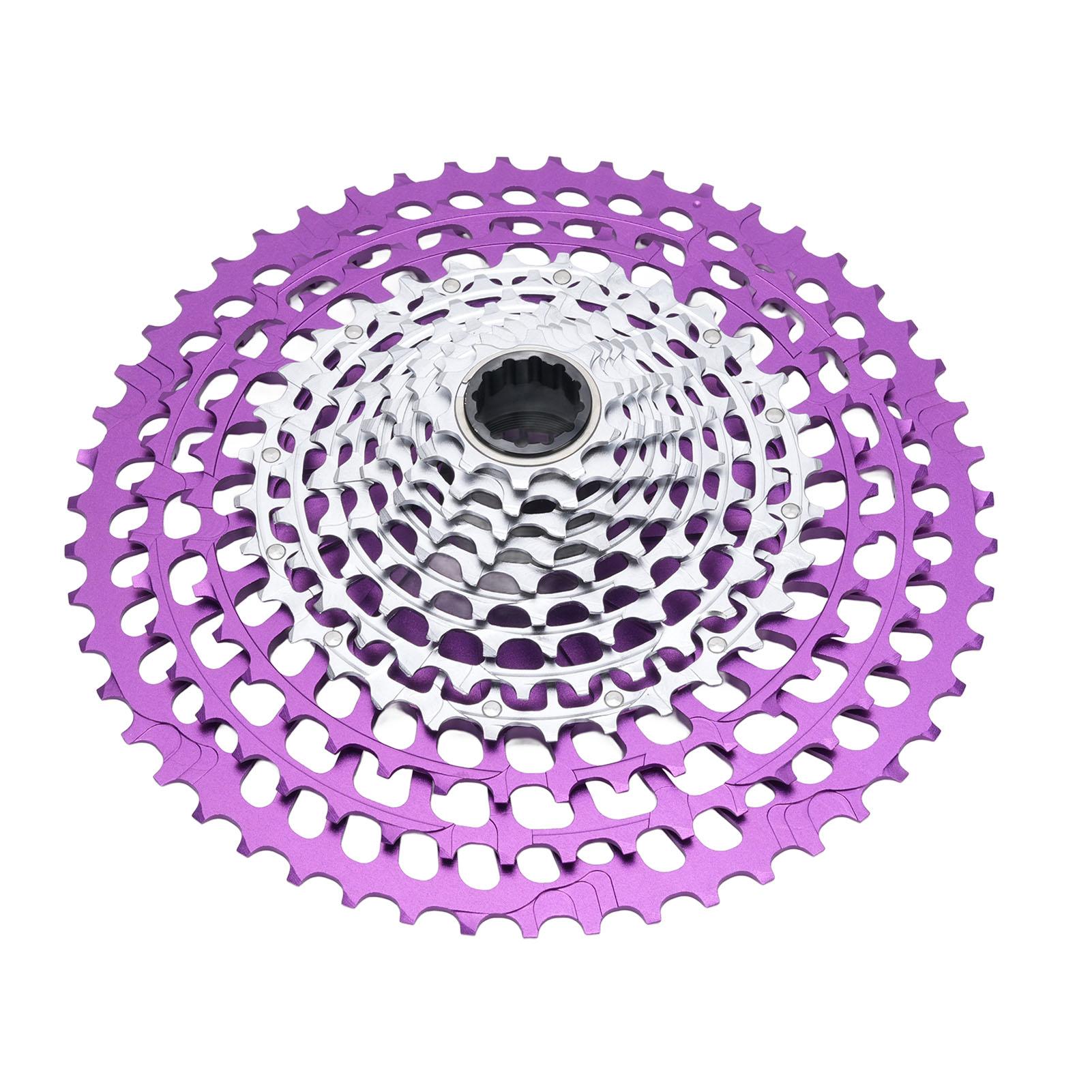 

Велосипедная кассета Сверхлегкая 12 скоростей 10–51T CNC Велосипедная кассета Замена для XD Freehub Violet Silver