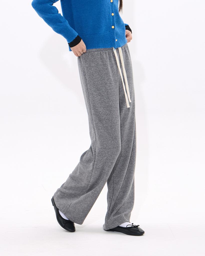 MOAA Terry Wide-Leg Sweatpants (Ash Gray)