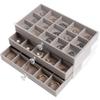 NUOLUX Accessory Case with 45 Large Earring and Piercing Display Box for and Small Drawers, 3-Tier, Compartments, Capacity, Storage, Jewelry,