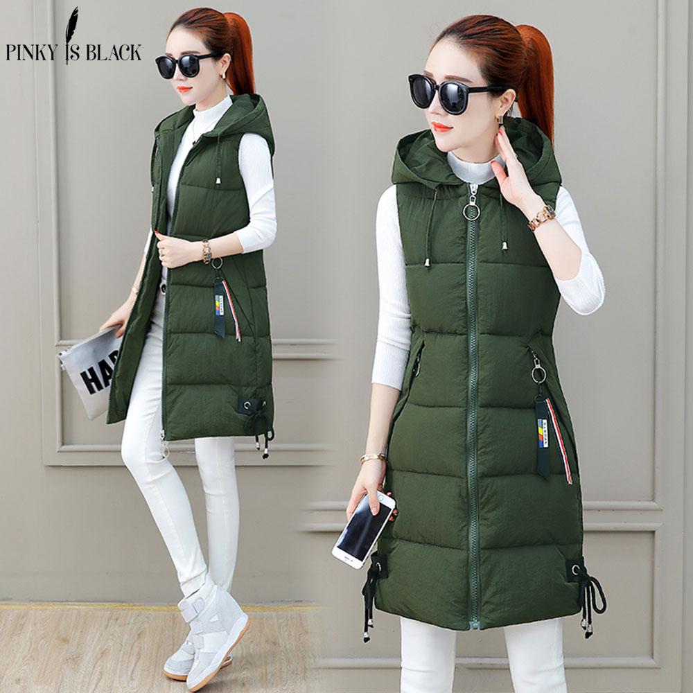 PinkyIsBlack женский зимний жилет осенний теплый длинный жилет женский ...