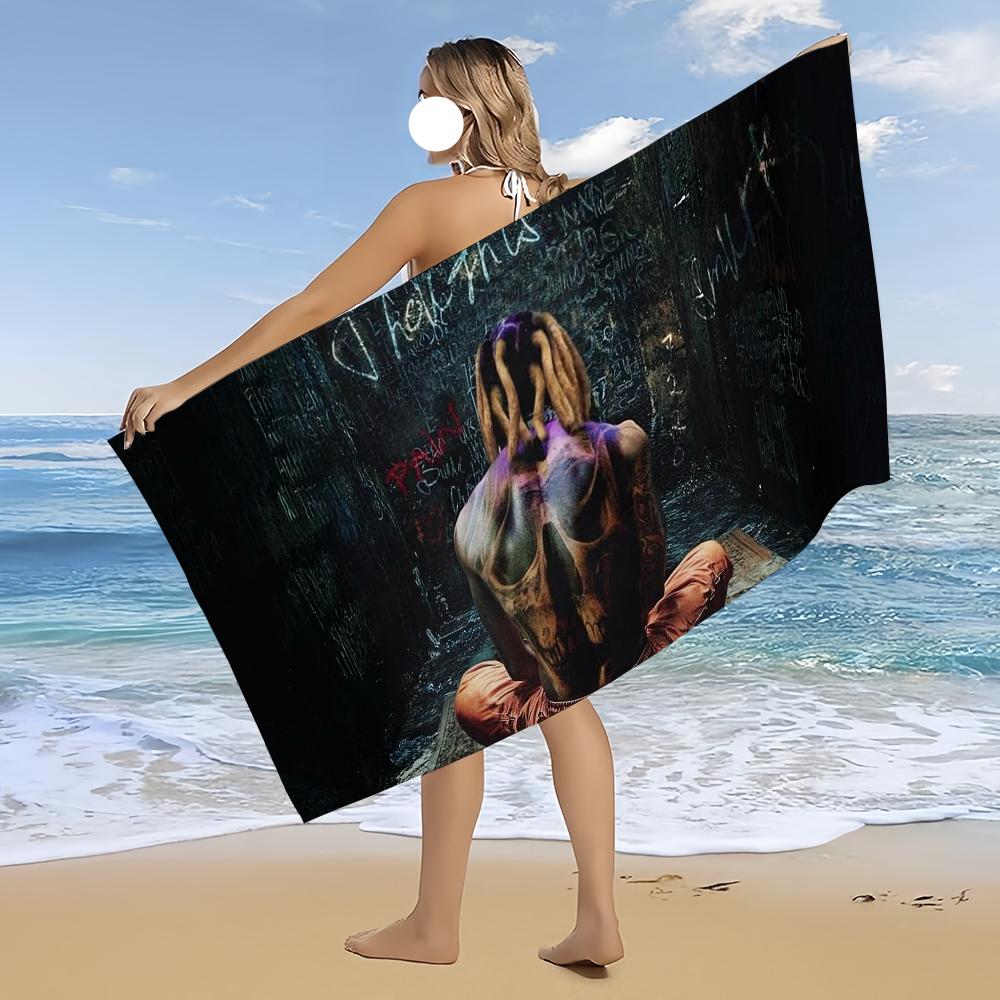 Towel Beach Bath Quick-Drying Lightweight Portable Durk Deep Sauna Camping Swim Thoughts Pool Lil Travel