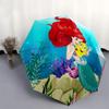 1pc Mermaid Adventure: Automatic Opening/Closing Umbrella with Portable Tri-Fold Design, 8-Rib Iron Frame - Outdoor, for Fans, Travelers, Ev