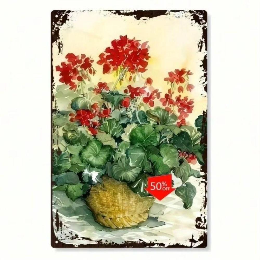 Retro Metal Tin Sign Art, Vintage Wall Decor for Living Room Garage 20x30cm
