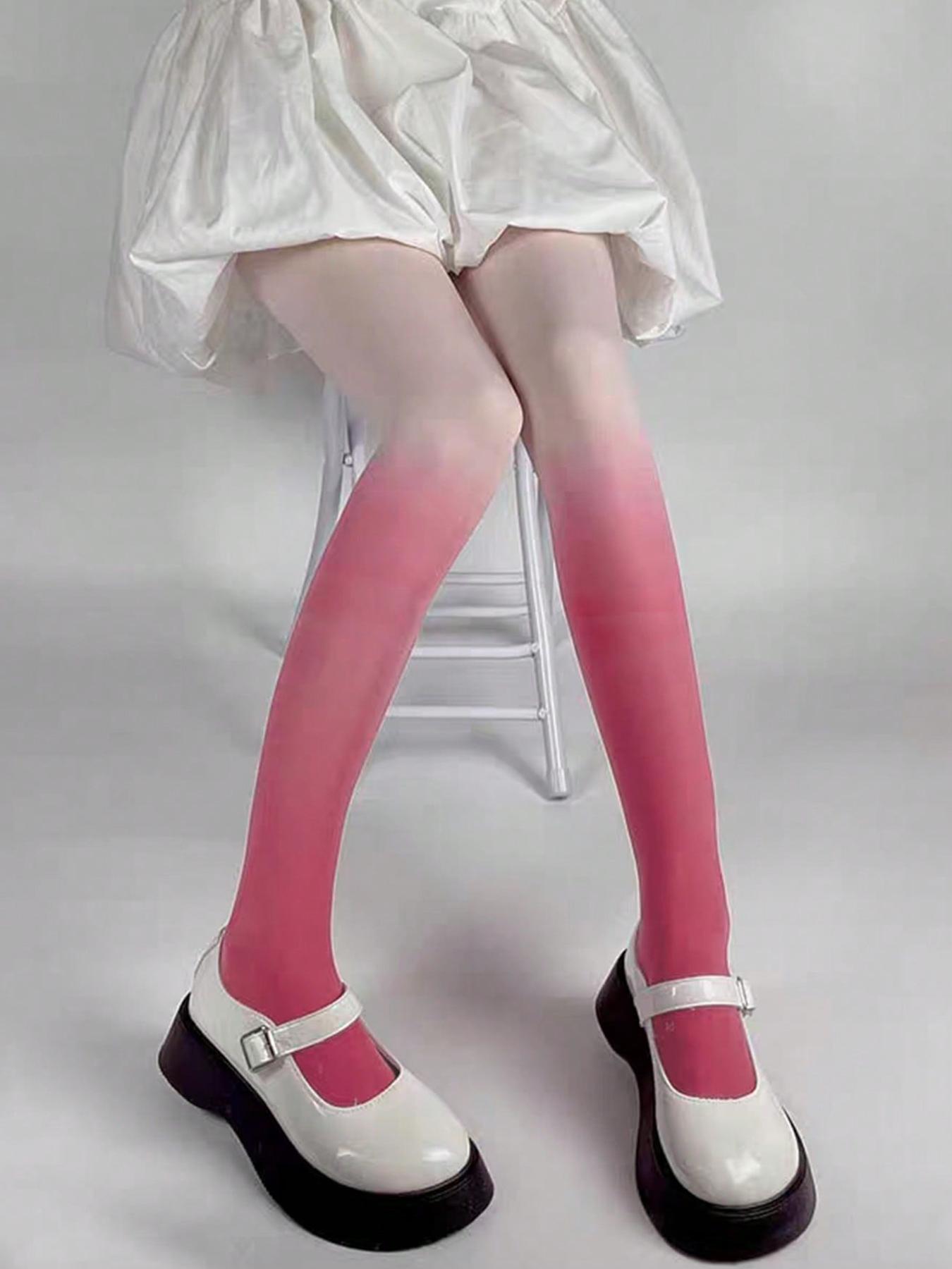 

1 Pc Light Pink Sheer/Opaque Gradient Pantyhose, Valentine S Day Exclusive, Pure Desire Style Slimming Legs S