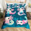 Homewish Cartoon Frog Prince Duvet Cover Set For KidsKawaii Red Mushroom Bedding SetCute Animal Bed Set