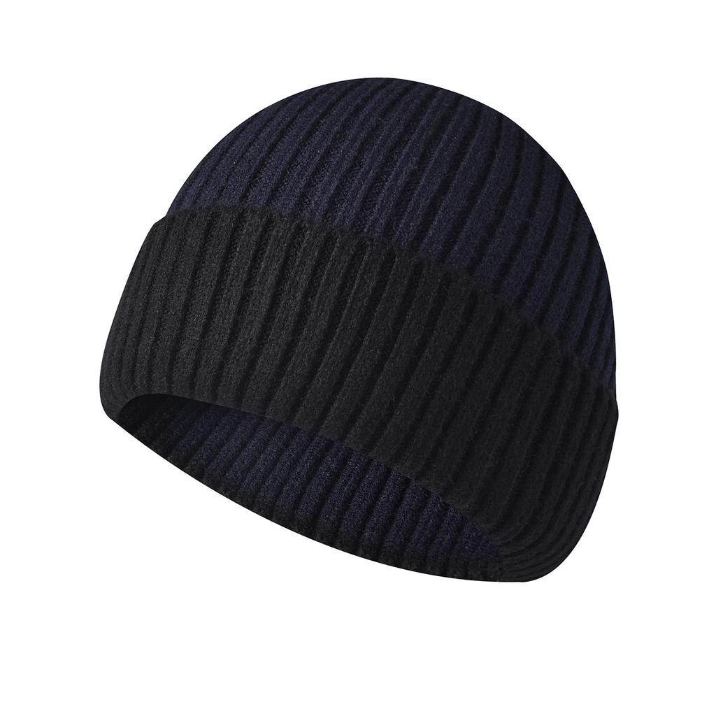 Rabbit velvet core-spun yarn knitted hat winter new men's and women's warm wool hat crimped hat outdoor dome pullover hat