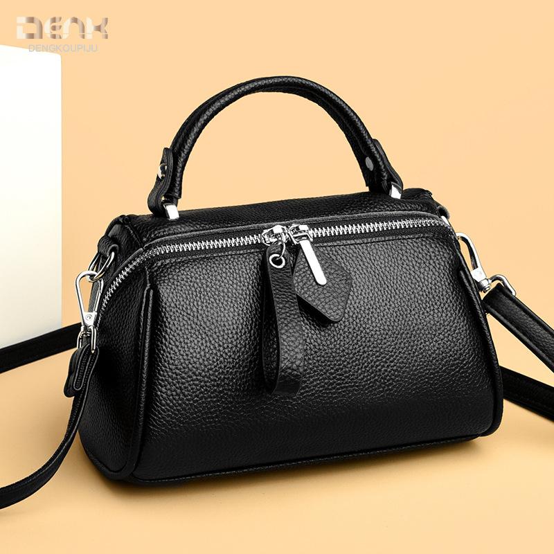 Genuine Leather Single-shoulder Bag Fashionable Ladies' Bag Large Capacity Crossbody Pillow Women's Bag Cowhide Handbag