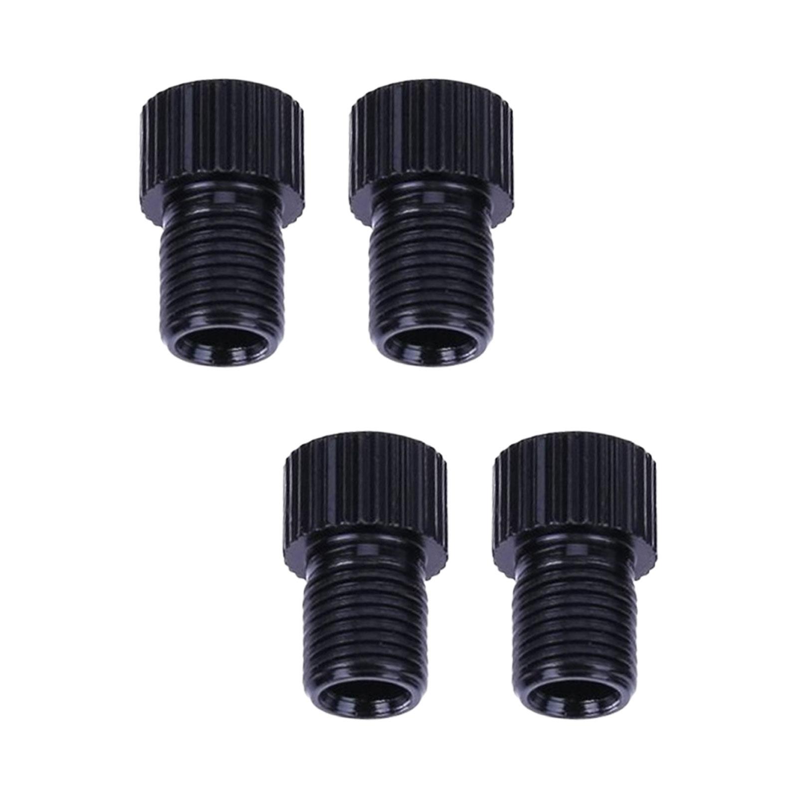 

4x Bike Valve Adapter Convert Mountain Road Bike Tire Converter Pump Tools Air Nozzle Tube Bicycle Accessories for Folding Bike чёрный