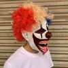 Colorful Hair Clown Costume Mask Toothy Tongue Out Ghost Festive Mask  Festive Celebration
