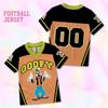 Kids Cartoon Donald Daisy Goofy Print V‑Neck Football Jersey T‑Shirt Girl Short Sleeve Sport Top Casual Loose Children Sportwear