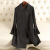 Womens Double-Sided Cashmere Wool Coat 2026 Winter Loose Fit Mid-Length Outerwear Office Casual Wear