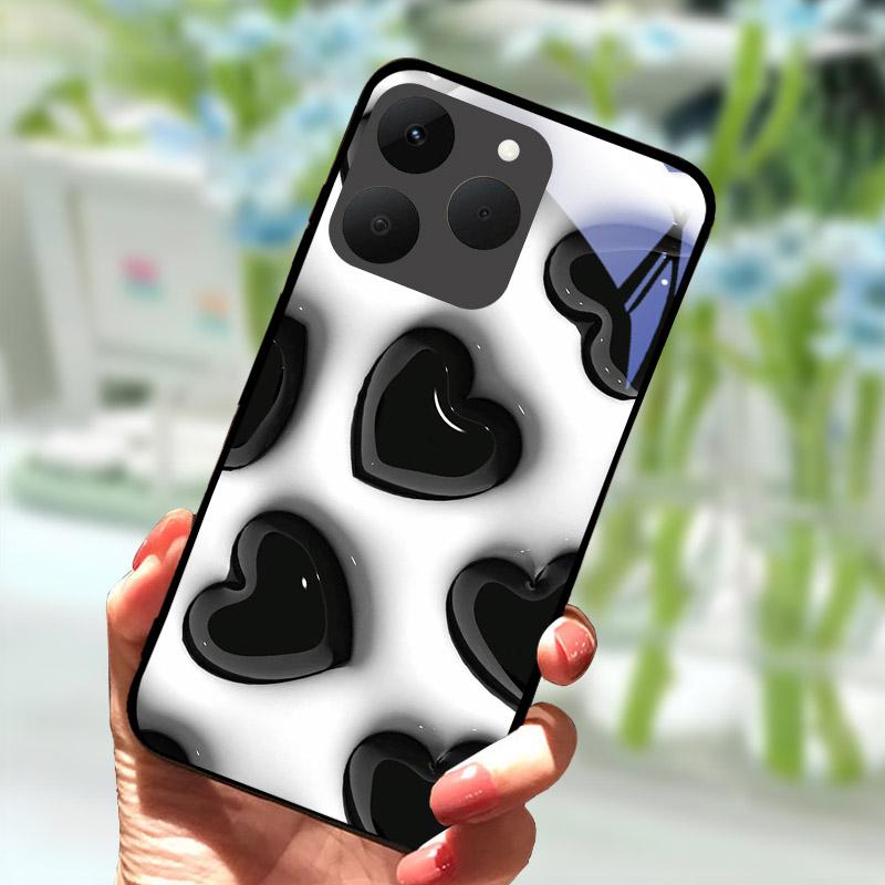 Luxury Tempered Glass Case For Realme 15T 5G Shockproof Hard PC Phone Case For Realme 15 T RMX5112 Cover Camera Protection Funda