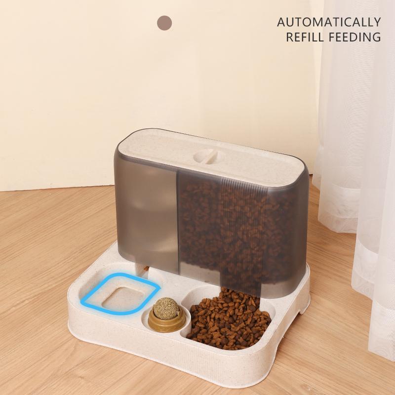 Large Capacity Cat Automatic Feeder Water Dispenser Wet and Dry Separation Dog Food Container Drinking Water Bowl Pet Supplies