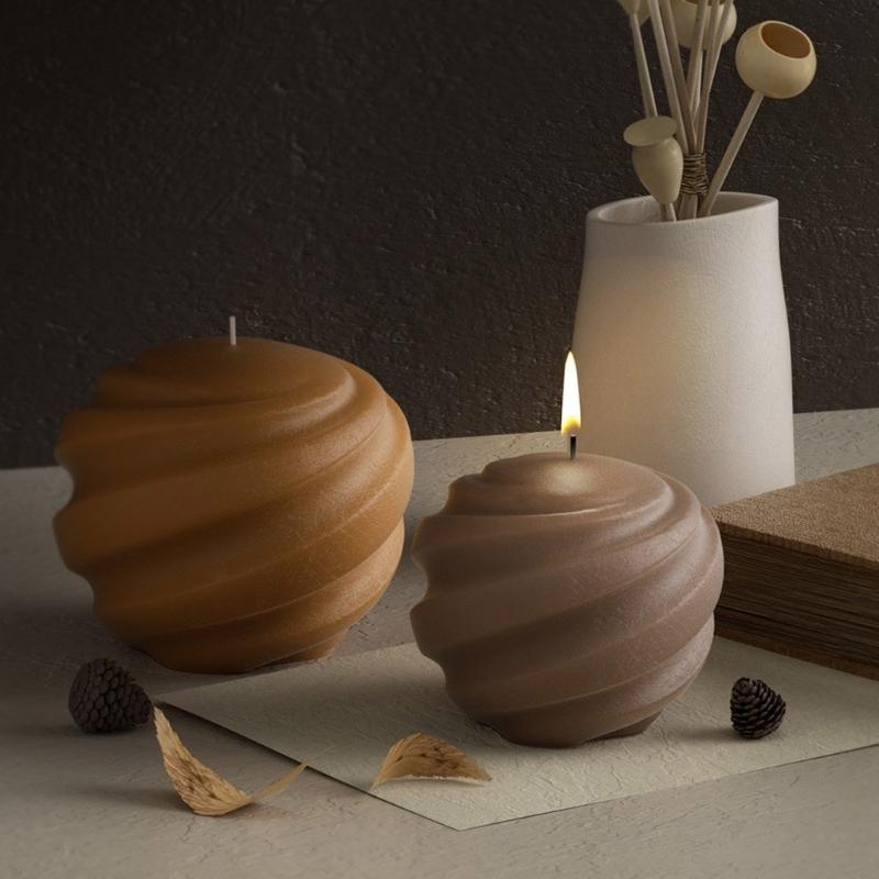 Rotating Planet Silicone Candle Mold 3D Round Carving Ball Resin Plaster Soap Molds DIY Creative Gypsum Clay Mold Craft