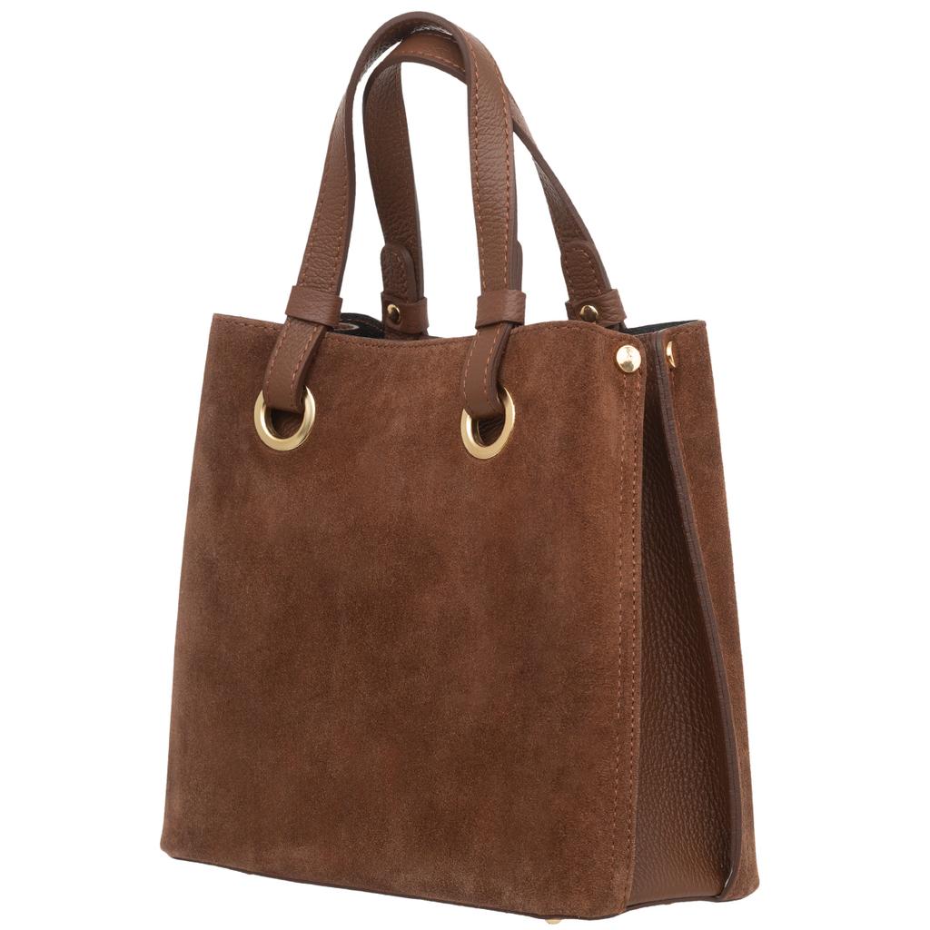 Vera Pelle Fonda Taupe Suede Women' Handbag