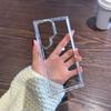 Luxury Acrylic Transparent Case for Samsung Galaxy S26 Ultra S24 S25 S22 Plus S23 FE A55 A56 A37 A17 Clear Metal Button Cover