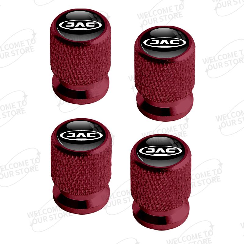 Aluminum For JAC E3 E5 E6 E7 EX5 J3 J5 J6 H1 H3 H5 L9 ES6 V8 V9 Logo 4pcs Car Decor Wheel Tire Valve Caps Stem Cover Accessories