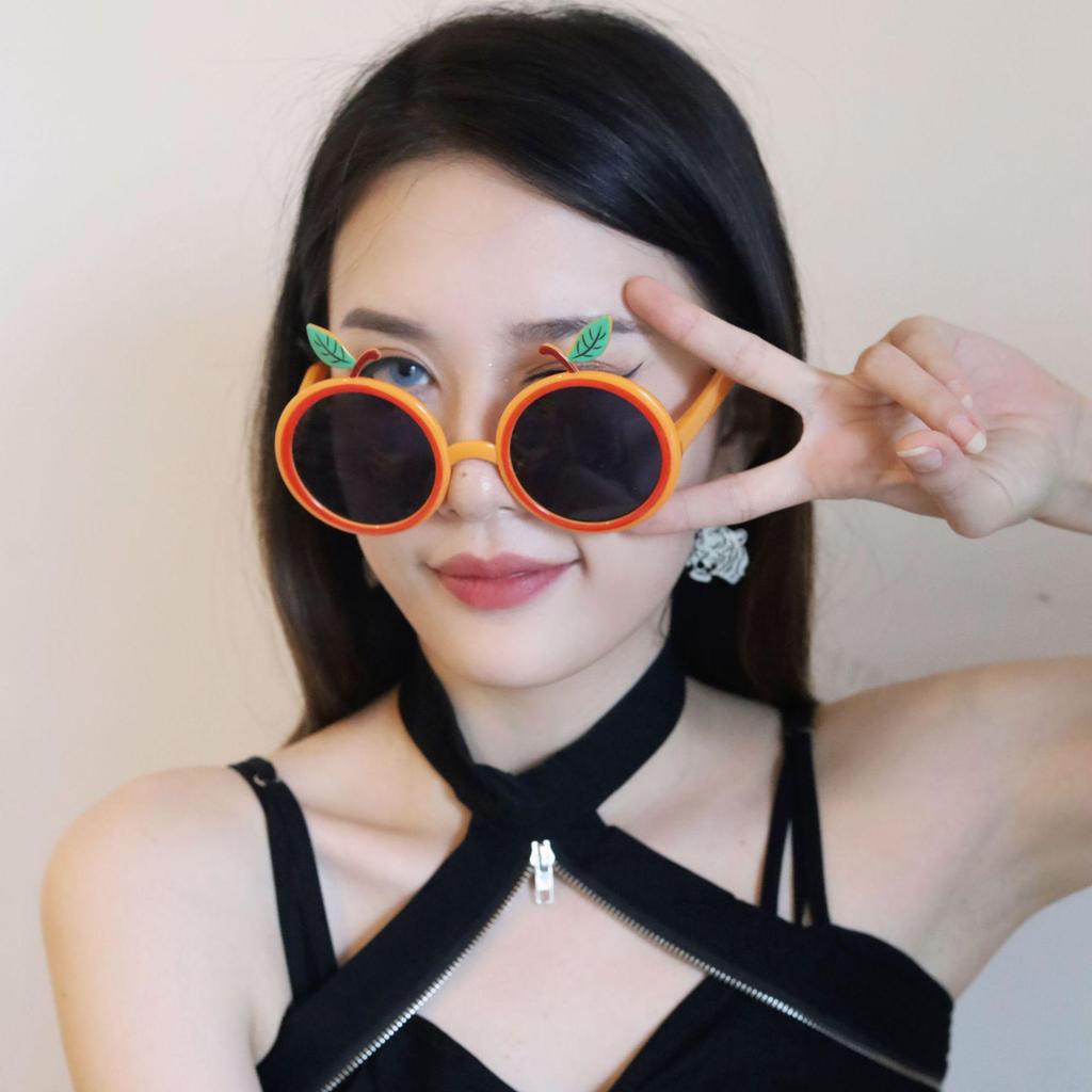 Hawaiian Beach Birthday Party Orange Fruit Glasses for Kids