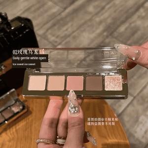 Weini Bear Xiaoxia Mankong Five Colors Eye Shadow Plate Pearlescent Earth Color Contour Compact Brightening Matte Earth Tone Young Adult