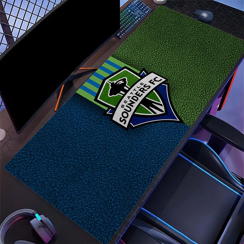 Seattle Sounders FC Print  Cushion Non-slip Laptop Tablet Big Mousepad XXL Mat Mini PC Playmat With Lock edge