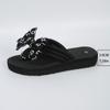2024 Women's High-heeled Slippers Women's Summer Wild Bow Slippers Women's Beach Slippers Casual Beach Shoes Flip Flops