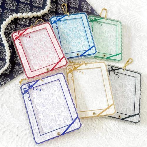 Acrylic Frame [Floral Pattern] for Otaku Activities, Small Item Storage, Acrylic Stand Case, Anime Otaku, Anime Goods Storage, Display, G.Trigger, Gre