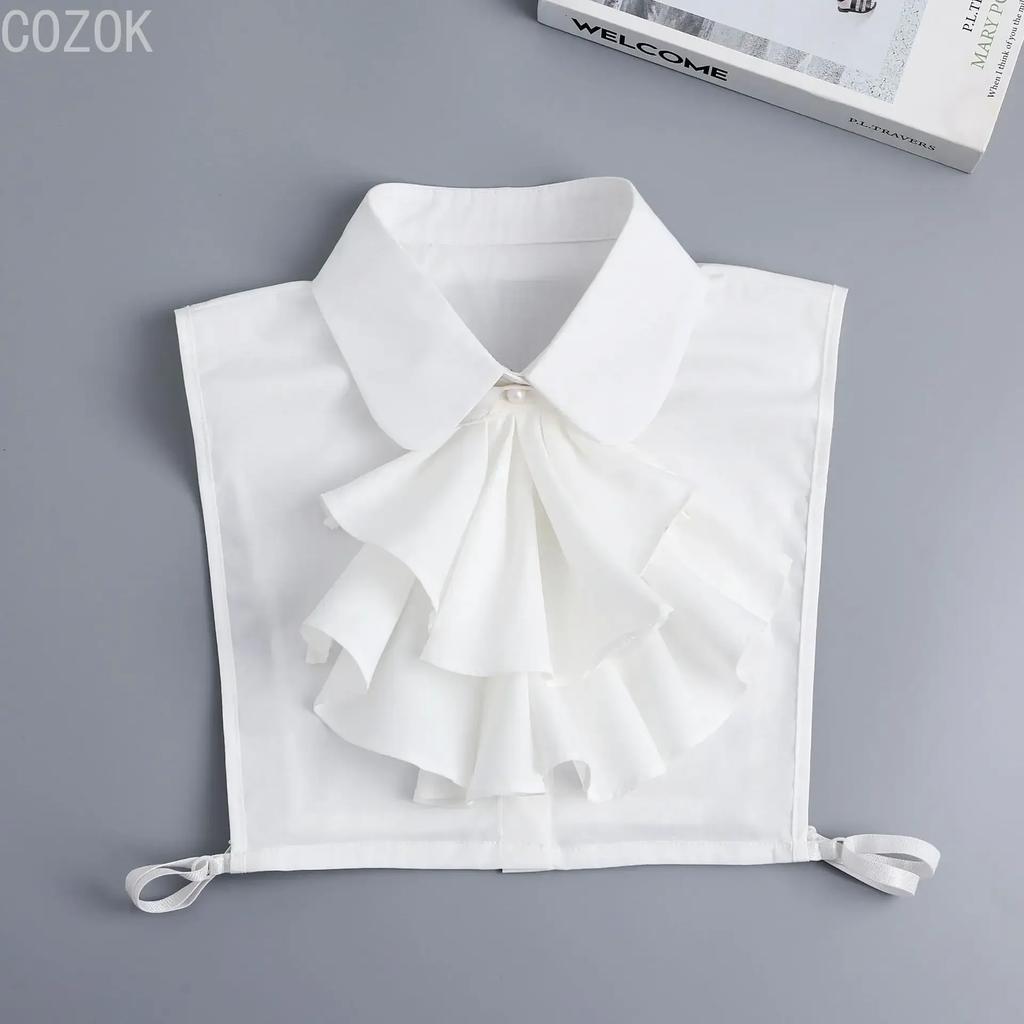 Girls Bowknots Lapel Shirt Detachable Collar Autumn Sweater Blouse Women Fake Collar Girls Removable Shirt Neck False Collar