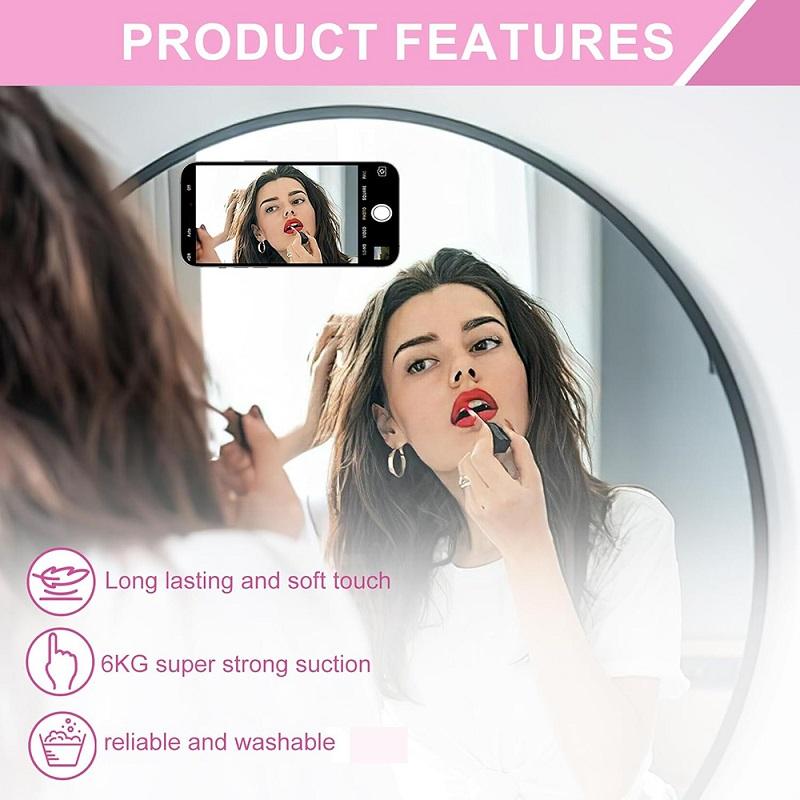 Siliconen Dubbelzijdige Zuignap Telefoonhouder Multifunctionele Antislip Plakkerige Handsfree Mount voor Douche Badkamer Keuken Muur & Spiegel