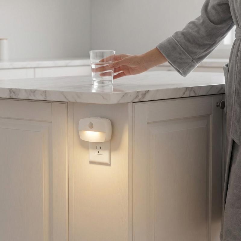 LED Night Light With Motion Sensor Light EU US Plug Socket Lamps Children Night Lights Wireless Wall Bedside Bedroom Night Lamp