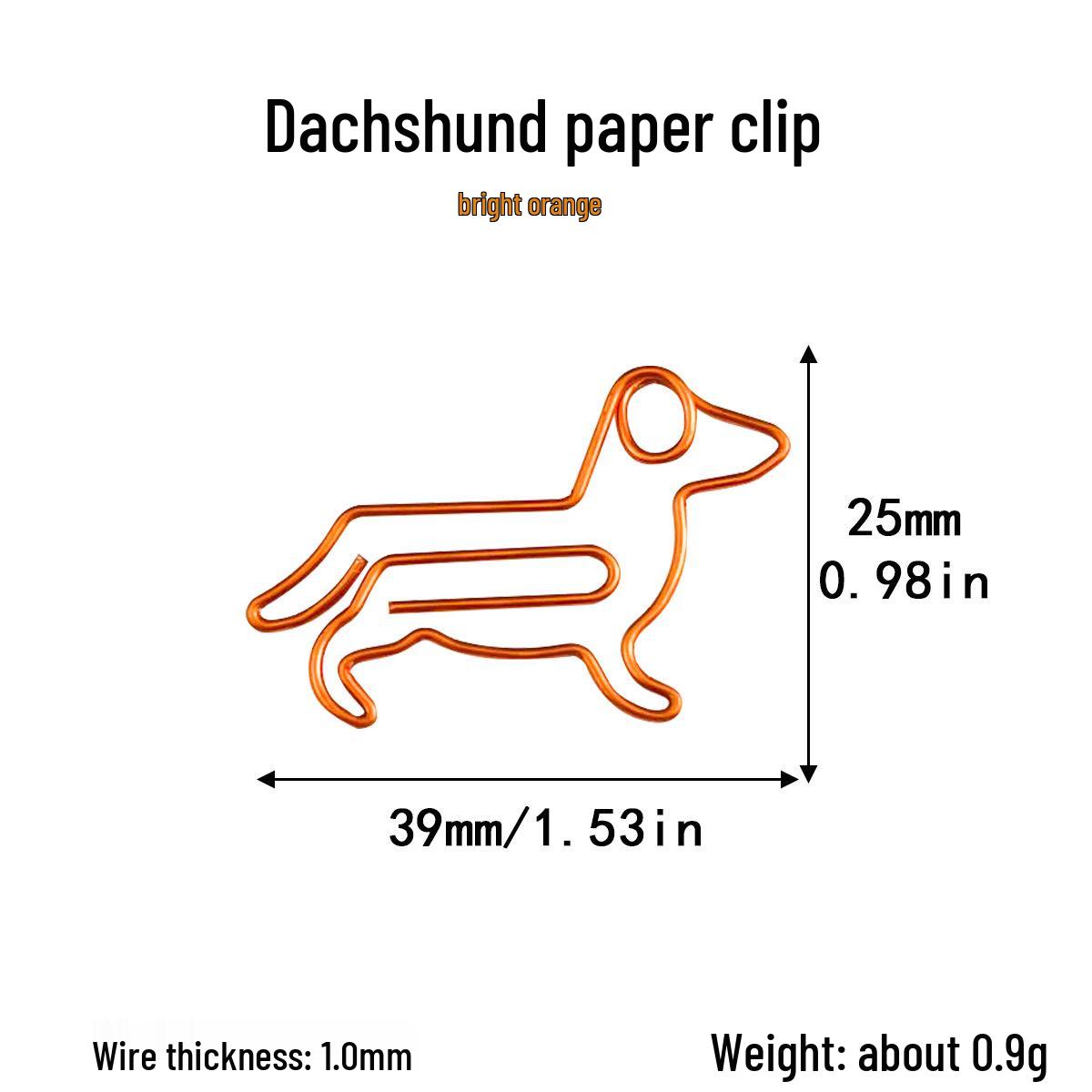 Sausage Dog Cartoon Paperclip & Safety Pin Spinner