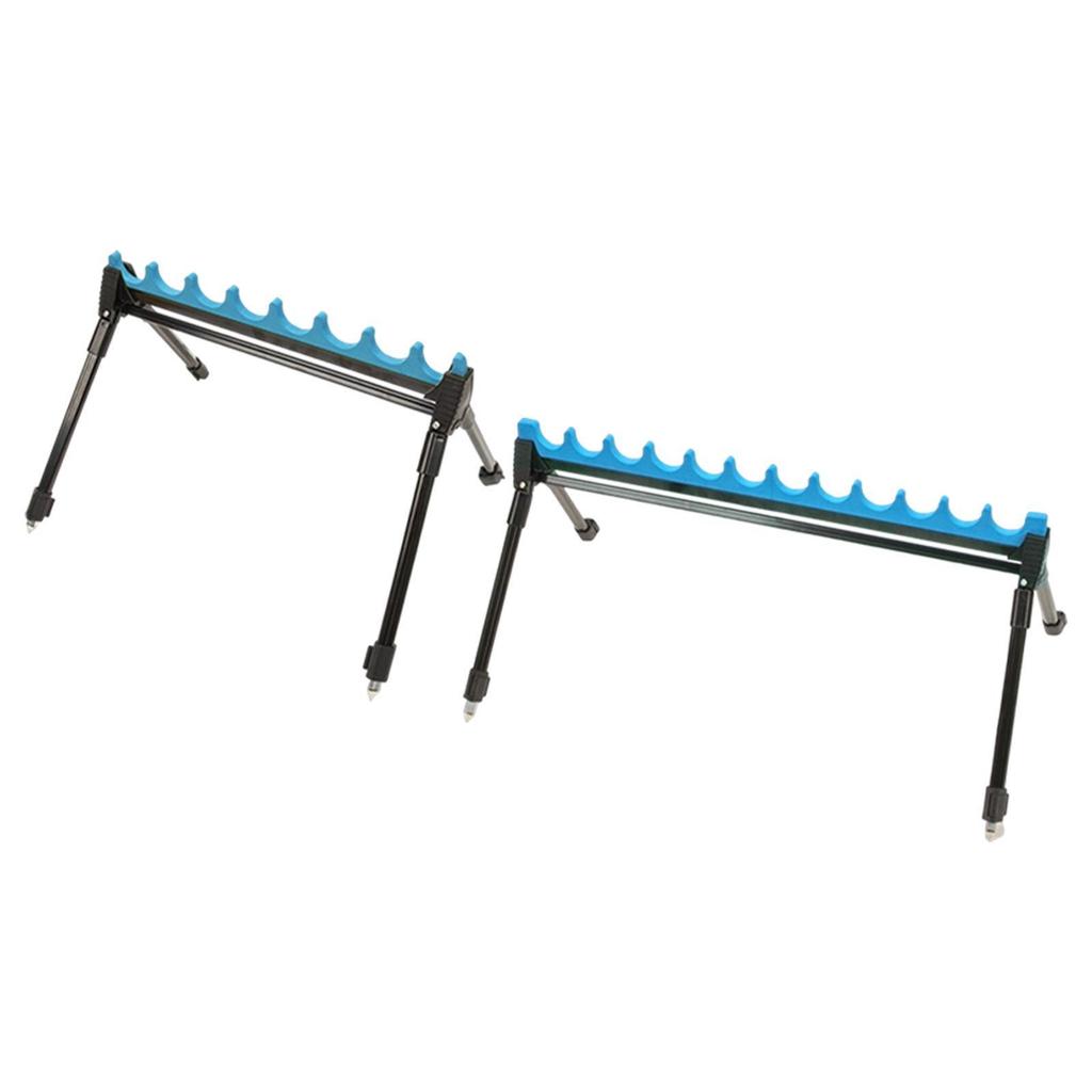 Fishing Rod Holder Stand 2 Section Telescopic Practical Ground Display Rack 8 Holes