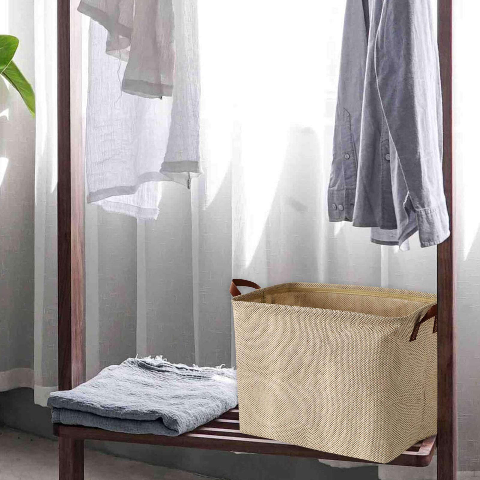 Collapsible Laundry Storage Basket Bin Dirty Clothes Box with Handles Dot Pattern 1960₽