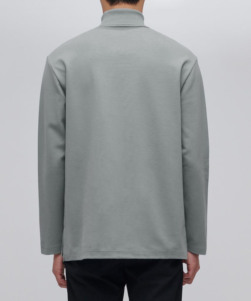 MUSINSA STANDARD Ponte Turtleneck Long Sleeve T-Shirt [Medium Gray]