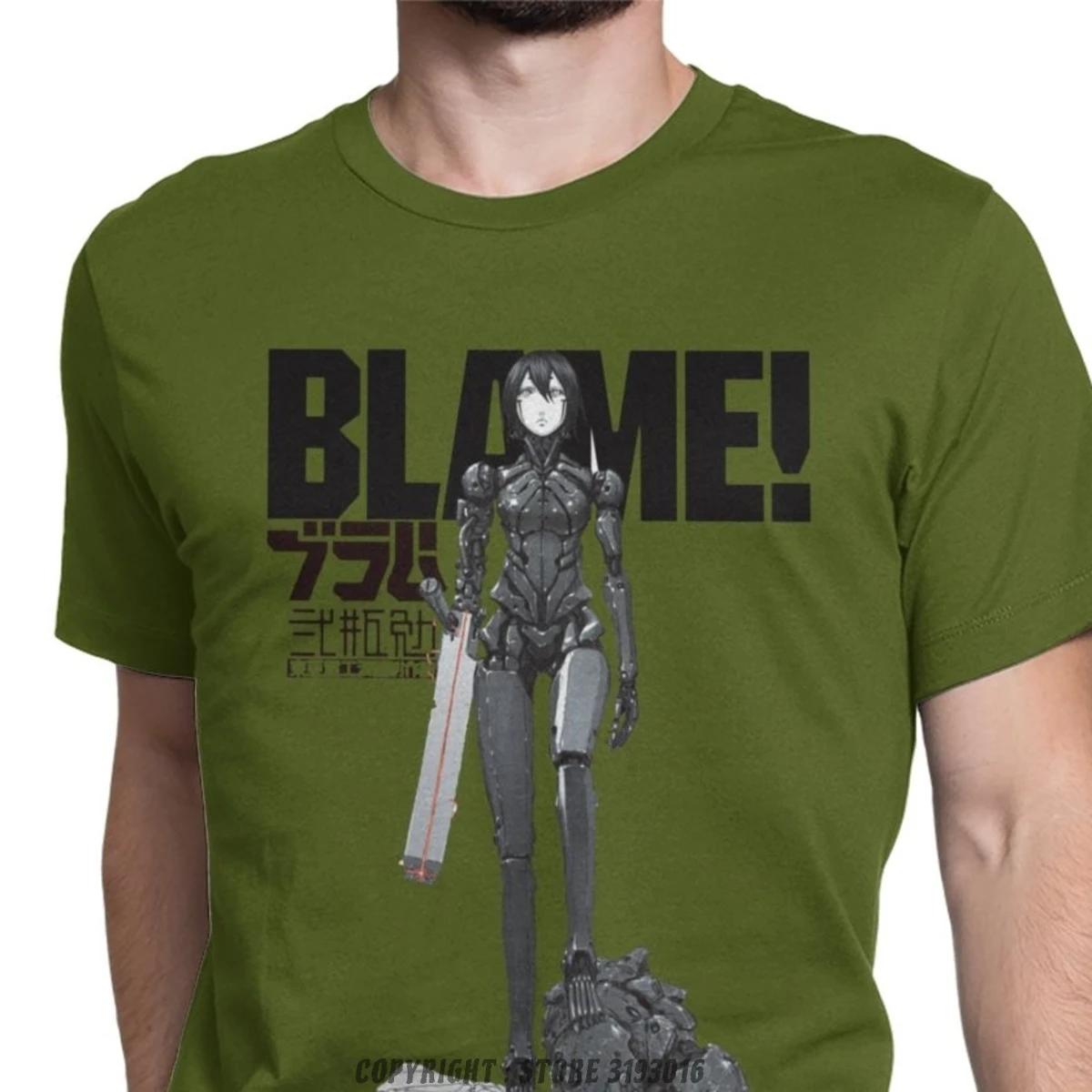 

Blame T Shirts Mens Cotton Hipster TShirt O Neck Sidonia Manga Heavy Industries Nihei Tsutomu Anime Tops T Shirt Male Camisa 4XL