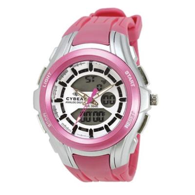 J-AXIS Women's NAD01-PI (CYBEAT Analog/Digital Watch Sun Flame) Round Watch Pink Digital&Analog
