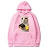 2026 Hot Sale Funny Cat Empty Wallet Kitty Emoticon Pack Meme Hoodie Casual Unisex Streetwear Vintage Printed Sweatshirt Loose Cozy and Versatile