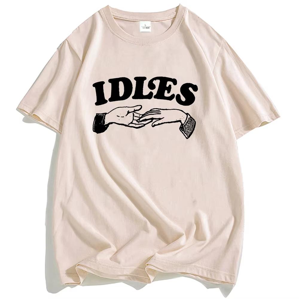 I'M A SMART MAN TEE IDLES HANDS CROPPED WOMENS T-SHIRT Short Sleeve Cotton Men Tshirts Summer O-neck Punk Streetwear Women Tees