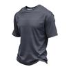 Men's Casual Quick-Dry Round Neck Short Sleeve Striped T-Shirt - Lightweight Mesh Breathable