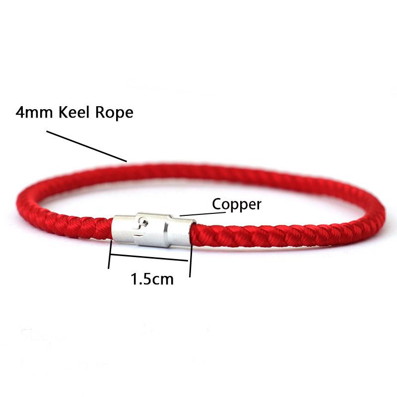 New Minimalist Keel Rope Bracelet Men Grade A 4mm Lucky Red Thread Braslet 5 Colors Leisure Versatile Accessories Pulseria Homme