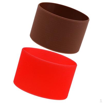 2 - Round Water Bottle Mug Sleeve Cover for Iced Tea Glass Cup
