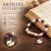 Color Printing Christmas Dwarf Bracelet Elastic Rope Crystal  Flower  Bracelet  Party Favor